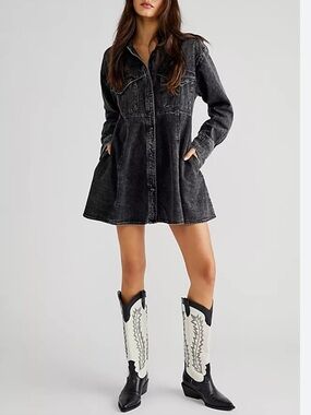 Free People We The Free Sammi Denim Mini Dress